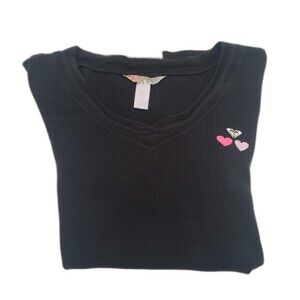 Vtg Roxy Waffle knit Thermal  Long sleeve shirt